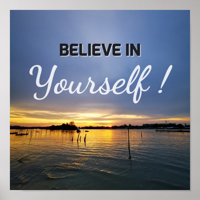 Póster Cita motivadora y inspiradora (Frente)