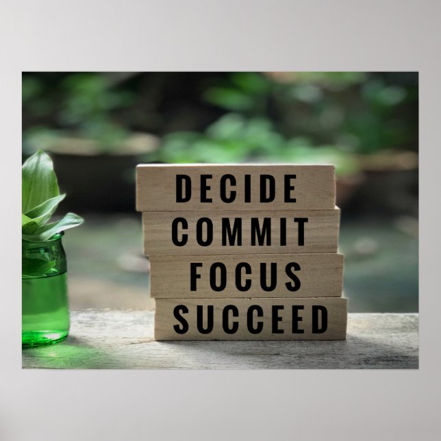 Póster Cita motivadora y inspiradora (Frente)