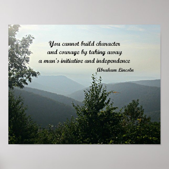 Póster Cita oportuna de Abraham Lincoln (Frente)