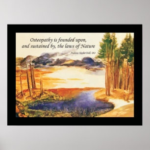 Póster Cita osteopática de las leyes naturales por A.T.
