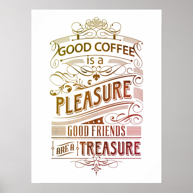 Póster Cita para Poster de amantes del café (Frente)