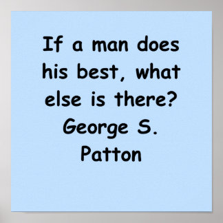 Póster cita patton de george