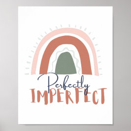Póster Cita perfectamente imperfecta con un arcoiris puro