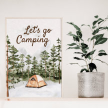 Cita Personalizada Acuarela de Camping en la Natur