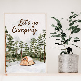 Póster Cita personalizada Camping acuático en la naturale