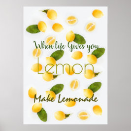 PÓSTER CITA PERSONALIZADA DE LEMON AMARILLO VERDE
