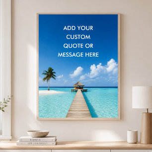 Póster Cita Personalizada – Paraíso de la Playa Tropical 