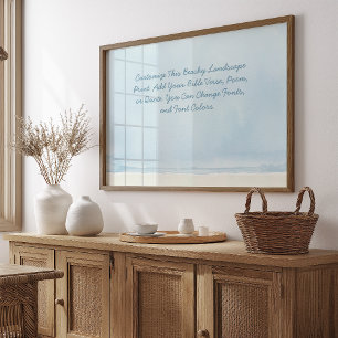 Póster Cita personalizado Añadir tu Biblia Verse color de