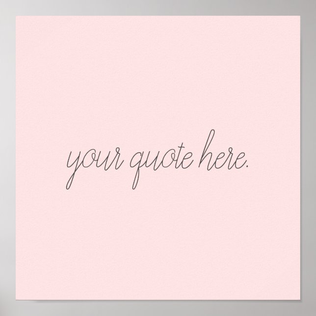 Póster Cita Personalizado de guión elegante (Frente)