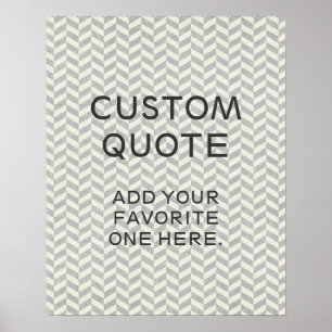Póster Cita personalizado, Poster Inspirador, chevron zig