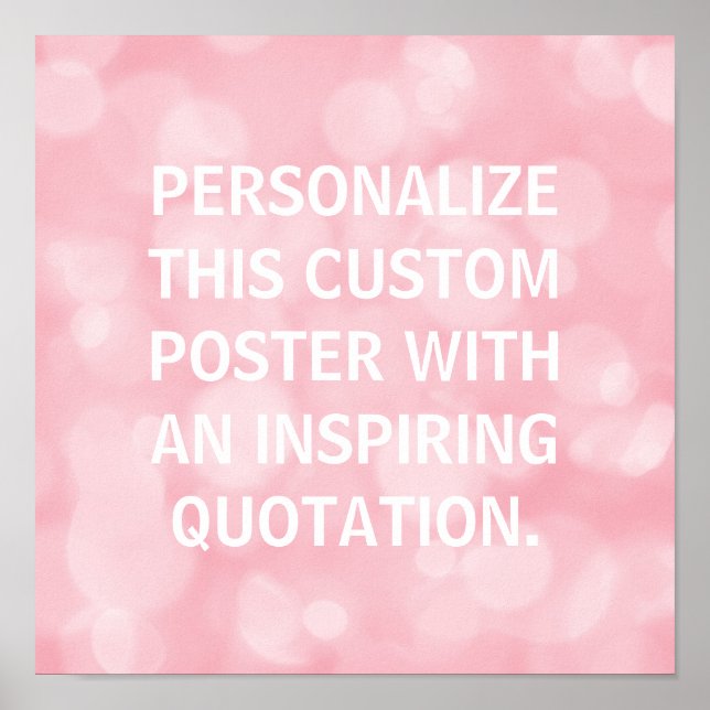 Póster Cita personalizado, poster personalizado, burbujas (Frente)