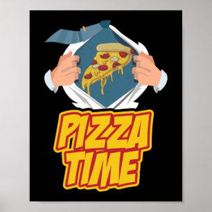 Póster Cita Pizza Time