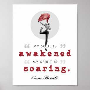 Póster Cita poema de Anne Bronte - Mi alma está despertad