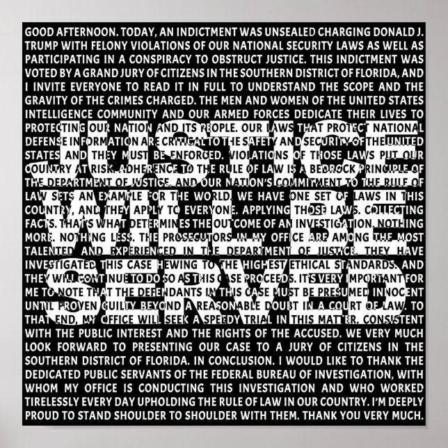 Póster Cita política de Jack Smith contra Trump (Frente)