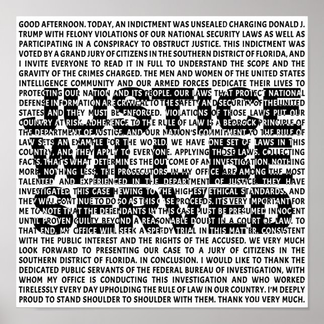 Póster Cita política de Jack Smith contra Trump P (Frente)