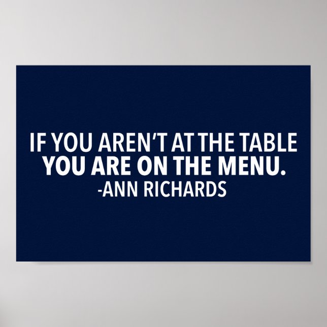 Póster Cita política motivacional de Ann Richards (Frente)