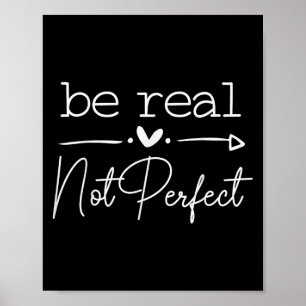 Póster Cita Positiva Ser Real No Perfecta Inspi De Autoam