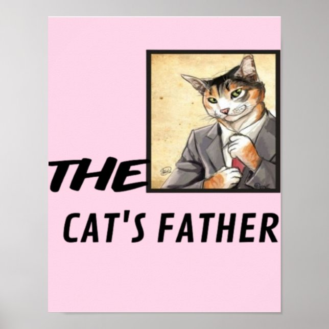 Póster Cita Poster Simple Para Los Amantes Del Gato (Frente)