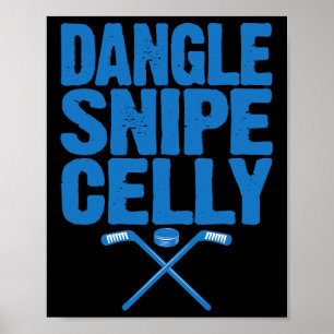 Póster Cita Retro Dangle Snipe Celly - Jugador de Hockey