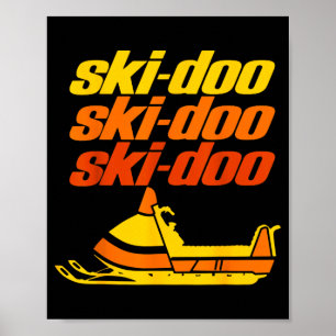 Póster Cita retro Srt Ski Doo Motos de nieve vintage Dive