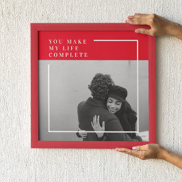 Póster Cita romántica y foto | Valentines Gift