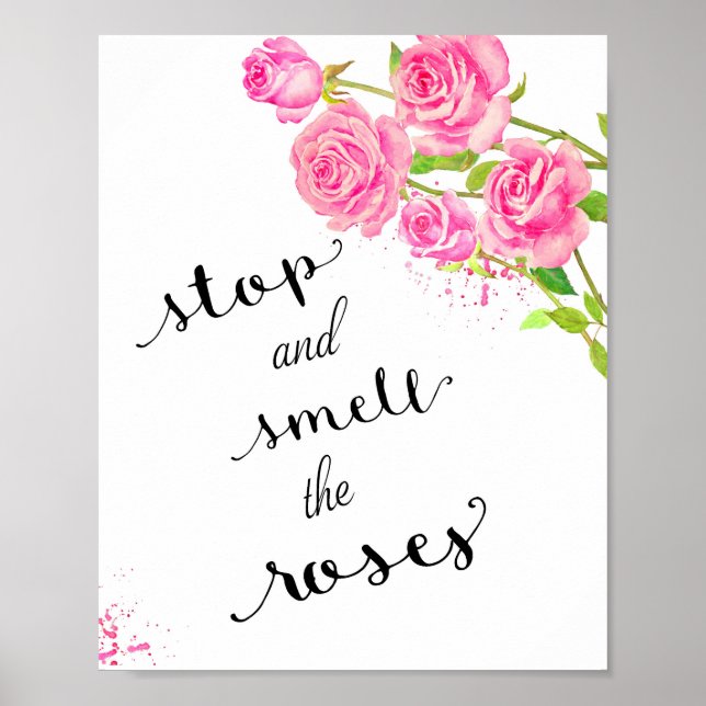 Póster Cita rosa rosa rosa rosa, paren y huelen a los ros (Frente)