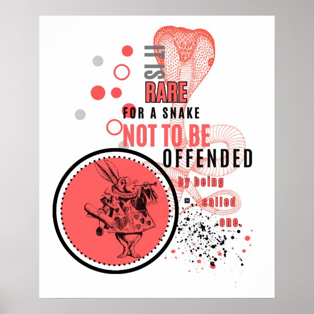 Póster Cita sarcástica de naranja y negro. (Frente)