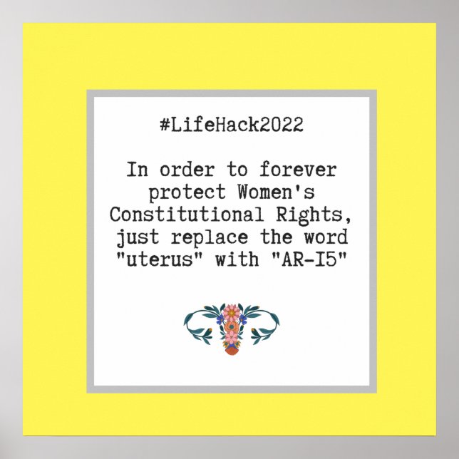 Póster Cita sarcástica sobre los derechos constitucionale (Frente)