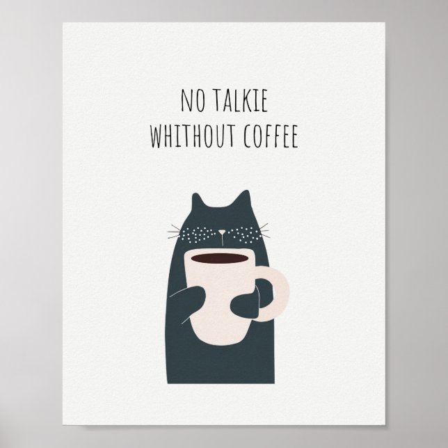 Póster Cita sin charla sin café (Frente)