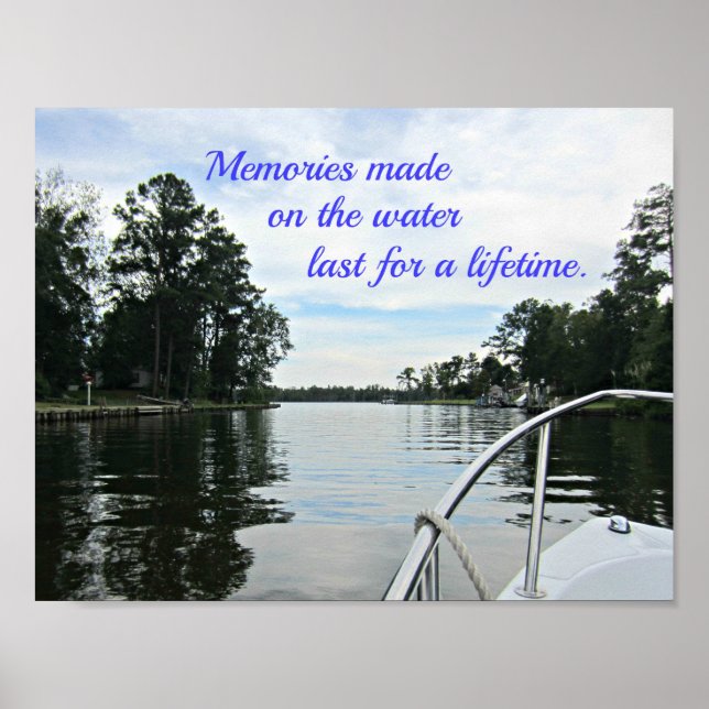 Póster Cita sobre el tiempo pasado en el agua. (Frente)