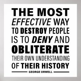 Póster Cita sobre la destrucción de personas - 1984