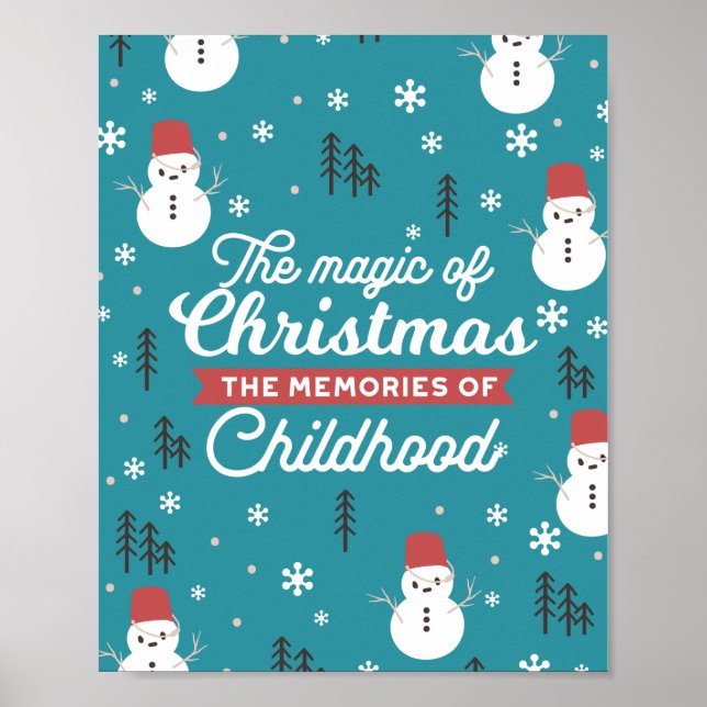 Póster Cita sobre la magia de los Navidades (Frente)