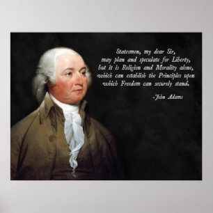 Póster Cita sobre la moralidad de John Adams