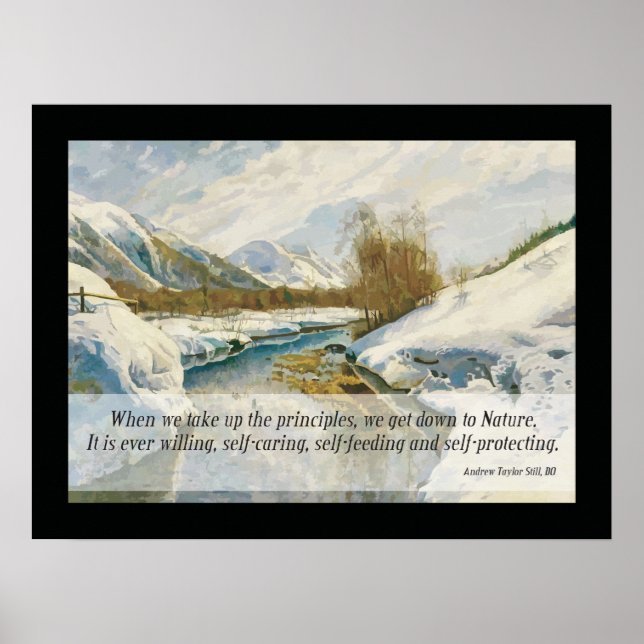 Póster Cita sobre la naturaleza osteopática de A.T. (Frente)