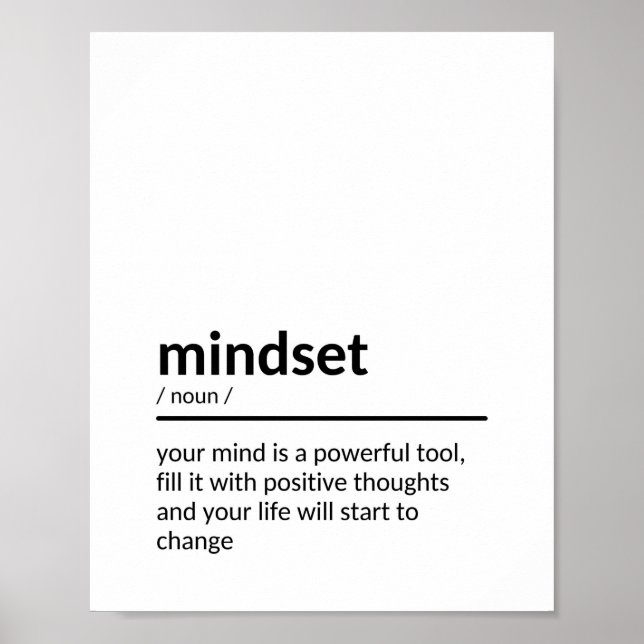Póster Cita sobre Mindset (Frente)