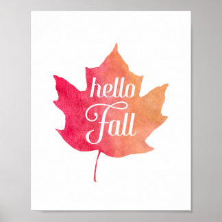 Póster Cita sobre tipografía otoñal con saltos de otoño