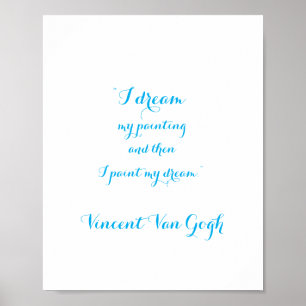 Póster Cita soñada de Vincent Van Gogh, Poster