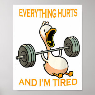 Póster Cita todo duele y estoy cansado
