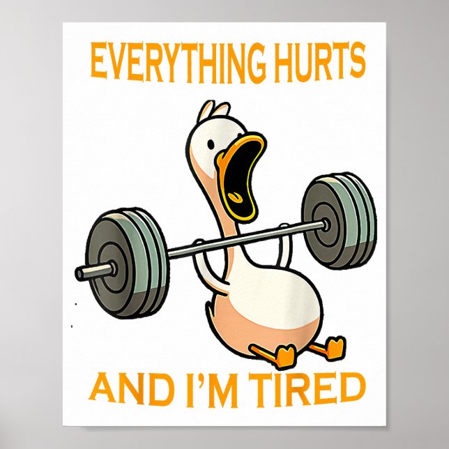 Póster Cita todo duele y estoy cansado (Frente)