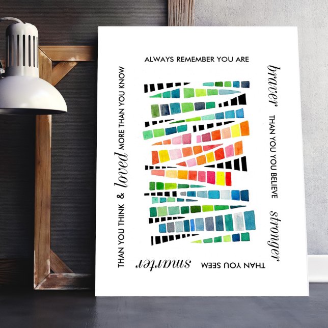 Póster Cita valiente Inspiradora motivacional (Motivational Inspiring Brave Strong Quote)