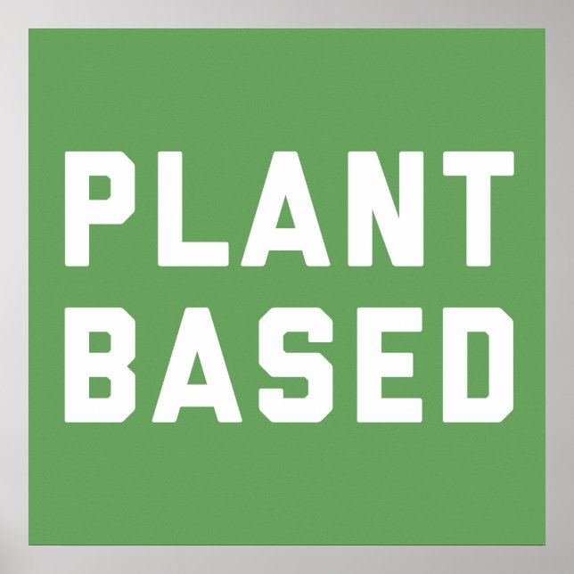 Póster Cita Vegan Basada En Plantas (Frente)
