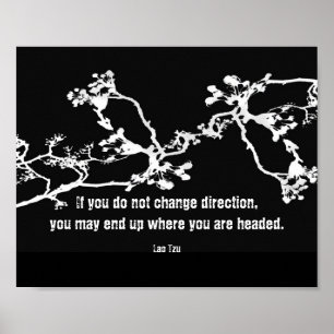 Póster cita zen motivadora poster blanco y negro