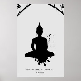Póster Cita Zen: Sabiduría y meditación