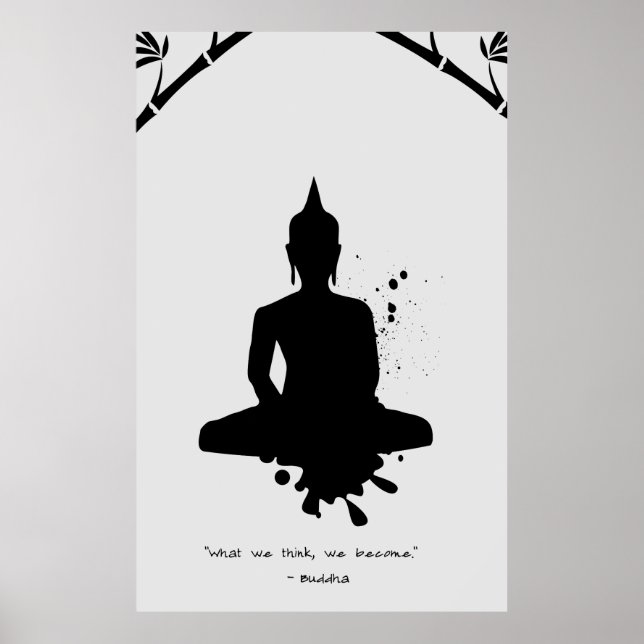 Póster Cita Zen: Sabiduría y meditación (Frente)