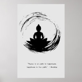 Póster Cita Zen: Sabiduría y meditación