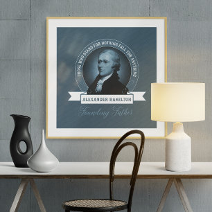 Póster Citación del Padre Fundador Alexander Hamilton