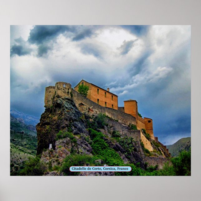 Póster Citadelle de Corte, Córcega, Francia (Frente)