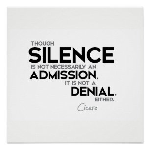 Póster CITAS: Cicero: Silencio, admisión, negación
