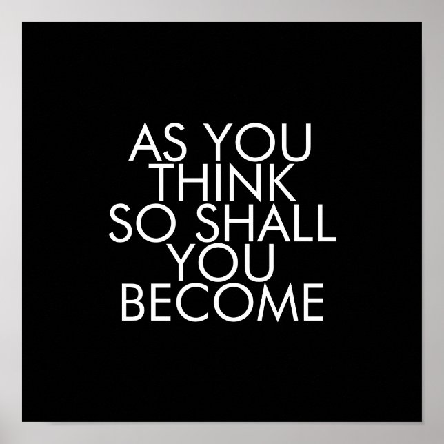 Póster Citas, Como Piensas, Te Convertirás En (Frente)