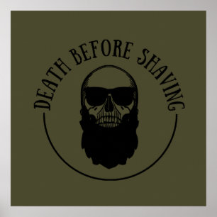 Póster Citas con barba regalos divertidos dichos de barba